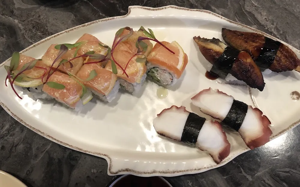 Lemon Roll with Eel and Octopus Sushi