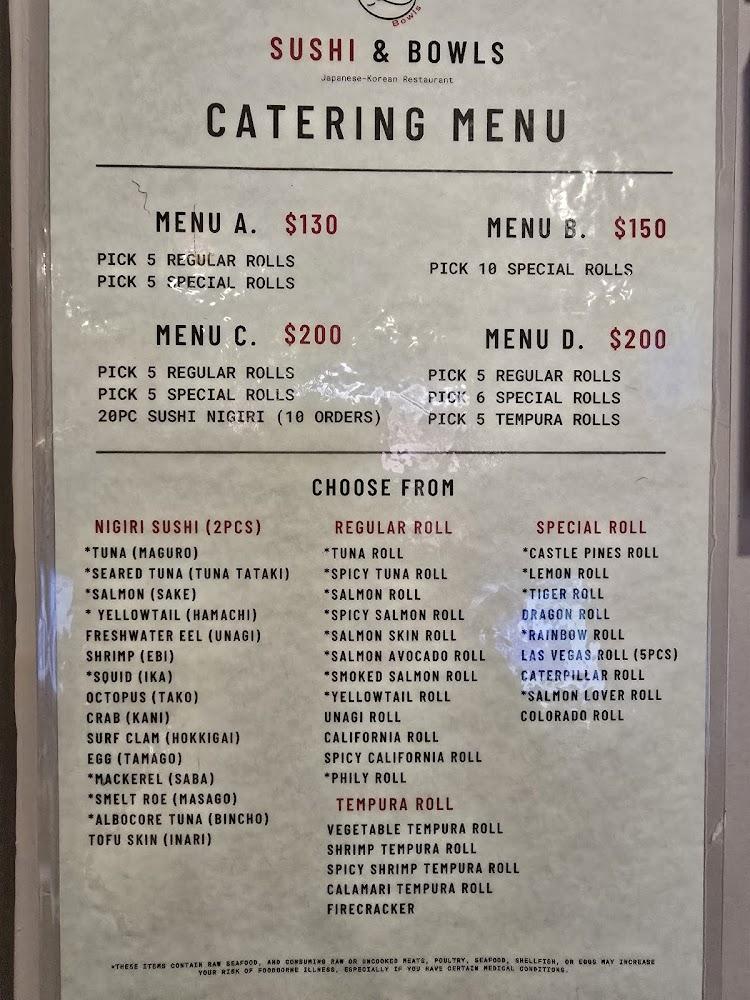 SUSHI & BOWLS Menu image 1